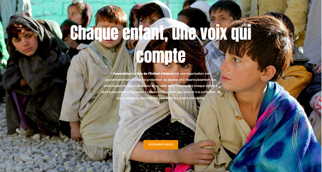 Site web de La Voix de l’Enfant réalisé par Beyondwords Project
